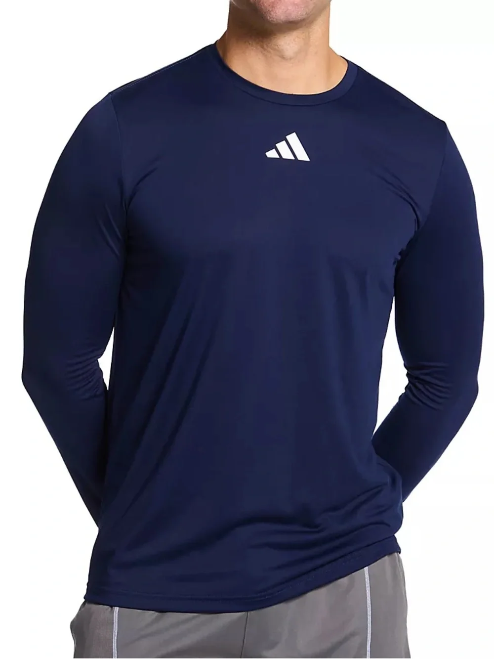 Adidas Pregame Long Sleeve Tee Navy